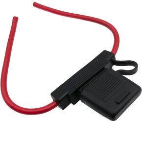 Fuse Holder In-line 8AWG Waterproof Fuse Holder Black Compatible With MAXI Fuse