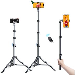 حامل ثلاثي للهاتف مقاس 67 بوصة من VICSEED - حامل ثلاثي [شديد التحمل] مع جهاز تحكم عن بعد، [قابل للتمديد ودوران 360 درجة] حامل ثلاثي القوائم لحامل iPhone ثلاثي القوائم، مناسب لجميع هواتف iPhone 15 14 13 Pro Max/Samsung/Google/الهاتف الخلوي/الكاميرا in Kuwait