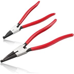 11-Inch Lock Ring Pliers Flat Snap Ring Pliers Special Circlip Pliers Reverse Pliers Angle Tip Retaining Ring Pliers Ring Opening Pliers Spreader Pliers for Transmission Transfer Cases