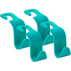 Soleebee 4 Pack Car Headrest Hook Universal Car Seat Hook Auto Hook Car Back Seat Hangers Storage Organizer (Black)