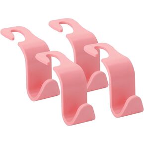 Soleebee 4 Pack Car Headrest Hook Universal Car Seat Hook Auto Hook Car Back Seat Hangers Storage Organizer (Black)
