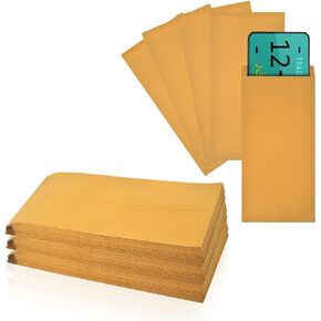 100 Pieces 13 * 6.5 Inches License Plate Envelopes Blank Self Seal Brown Kraft Envelopes Basics Catalog Mailing Envelopes for License Plate Invitation Cards Pictures Photos Documents (100)