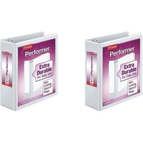Cardinal 17201 Performer ClearVue Slant-D Ring Binder, 1-Inch Cap, 11 x 8 1/2, Black