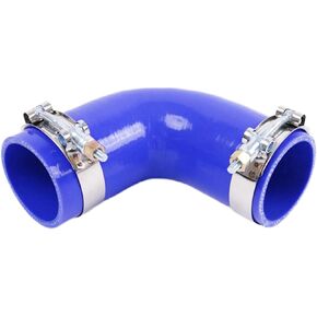 Silicone Rubber 90° Elbow w/Clamp Compatible with Peterbilt Kenworth Paccar F04-6006 561.75250 2-1/2"