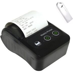 58mm Bluetooth Receipt Thermal Printer, Portable Mini Pocket Wireless 2 inch iOS Android ipad Bill Invoice Ticket pos Thermal Direct Handheld Printing Machine for Small Business