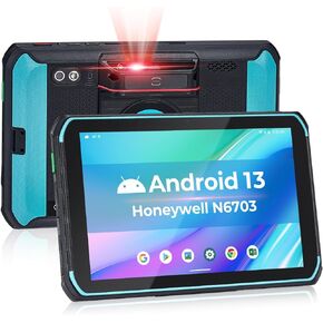 MUNBYN Rugged Tablet Scanner, Android 13 Industrial Tablet, 8" Inventory Tablet, Honeywell N6703 1D 2D Scan Engine Barcode Scanner Tablet, IP66 Enterprise Tablet with Barcode Scanner for Warehouse