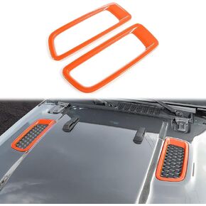 CheroCar for Jeep Hood Engine Bonnet Air Vent Outlet Cover Trim Exterior Accessories fit for 2018-2021 Jeep Wrangler JL/JKU (Blue)