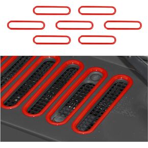 CheroCar Hood Vent Cover Cowl Panel Vent Cover Trim, ABS Exterior Accessories for 2007-2017 Jeep Wrangler JK JKU 2/4-Door,Blue