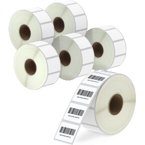 BETCKEY - 1.25" x 1" (32 mm x 25 mm) UPC Barcode & Address Labels Compatible with Zebra & More Label Printer,Premium Adhesive & Perforated [6 Rolls, 8280 Labels]