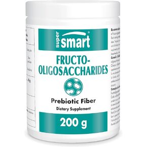 Supersmart - Fructo Oligosaccharides Powder (Prebiotics FOS) - Oligofructose Inulin - Fiber Supplement - Intestinal Flora & Gut Health - Digestive Support | Non-GMO & Gluten Free - 200 g