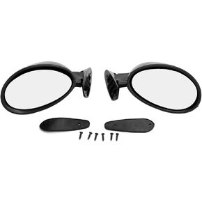 Rearview Mirror, 1 Pair Black Universal Side Door Rearview Mirror Vintage Car Modification Accessory