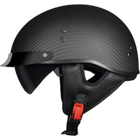 Carbon Fiber DOT Motorcycle Helmet Summer Motorcycle Hard Hat Retro Half Helmet