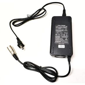 [Verified Fit] 48V Electric Bike.Scooter Charger 3-Pin XLR for Heybike Mars/Ranger, Rad Power eBikes, Raleigh, Pedego eBikes, Freego Scooter [7.5 ft Long Cord]