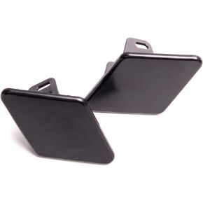 Front Headlight Washer Cover Nozzle Cap 1 Pair Flat Black Compatible With BMW 3 Series E90/E91 2005-2009
