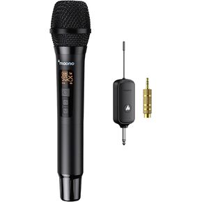 ميكروفون لاسلكي MAONO، ميكروفون ديناميكي لاسلكي محمول باليد UHF، 20 ترددات UHF ميكروفون كاريوكي، ميكروفون لاسلكي للغناء، الكاريوكي، DJ، الغناء، الكنيسة، الكلام، الزفاف، نطاق 262 قدم (WM760 A2) in Kuwait