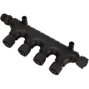 4 Port Multiport T Connector For NMEA 2000 Multiport T Connector For NMEA 2000 N2K 4 Ports Tee Connector M12 5 Pin IP67 Waterproof For Lowrance Networks