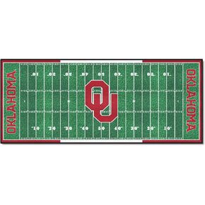 FANMATS 7556 Oklahoma Sooners Field Runner Rug - 30in. x 72in.