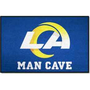 FANMATS 14373 NFL Los Angeles Rams Nylon Universal Man Cave Starter Rug , 19"x30"