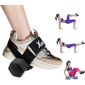 2 Pack Weight Tibialis Trainer, Dumbbell Tib Bar Ankle Leg Extension Strap For Strengthening Hips, Legs, Knees And Calf, No Slipping, Adjustable, Strength Training For Women Men (Black)