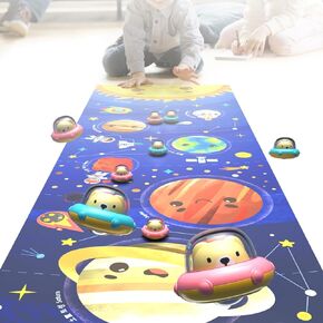 Tabletop Spacecraft Curling Game, Planet cognition，Family Game for Kids and Adults – Fun Kids Game for ages3Years 4 5 6 7 8 – More Fun Than it Looks, Easy to Set up, Small for Easy Storage
