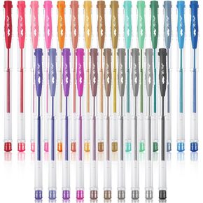 Mr. Pen- Metallic Gel Pens, 25 Unique Metallic Colors, Gel Pens for Adult Coloring Book, Gel Pen Set, Gel Pens Colored Gel Pens for Coloring, Colored Pens Gel, Coloring Pens for Adult Coloring Books