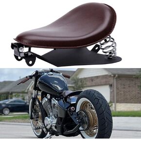 Custom Black Motorcycle Cushion Spring Solo Seat Baseplate Mounting Bracket Kit for Sportster XL1200 883 48 Dyna Softail Fatboy Custom