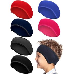 Sosation 12 Pcs Kids Ear Warmer Headband Child Fleece Winter Headbands Stretch Warm Running Headband Cold Weather Ear Muffs Sports Warm Ear Covers for Boys Girls Yoga Skiing Riding Bike Cycling Indoor