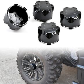 Flat Center Cap for Polaris RZR ACE Ranger General Sportsman, Black Tire Wheel Hub Caps Center Covers for Polaris Ranger RZR 800 900 XP 4 Turbo Accessories, Replace #1521509-521 (4PCS)