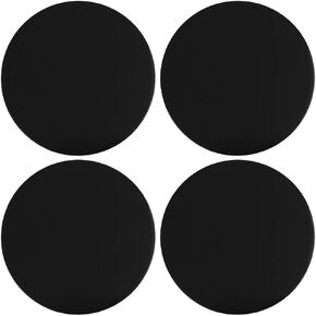 X AUTOHAUX 50mm Black Car Wheel Center Hub Caps Emblem Badge Decal Sticker 4pcs
