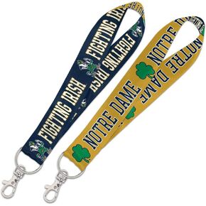 Notre Dame Fighting Irish 1" Inch Lanyard Key Strap, 2-Tone, Metal Ring, Lobster Clasp