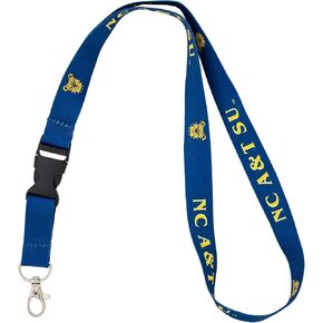 Desert Cactus North Carolina A&T State University Lanyard HBCU Aggies Car Keys ID Badge Holder Keychain Detachable Breakaway Snap Buckle (Blue) in Saudi Arabia