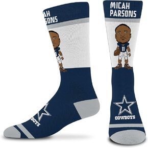 FBF - Dallas Cowboys NFL Player # Footwear For Men And Women Game Day Apparel Dress Socks - Micah Parsons