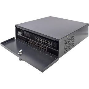 16 Gauge Heavy Duty Steel DVR Lock Box （15in X 15in X 5in） with Fan NVR Security Lock Box,ThePoEstore
