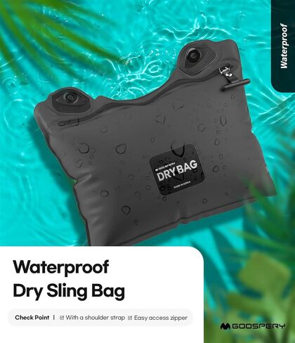 GOOSPERY Waterproof Floating Pouch Dry Bag with Adjustable Crossbody Strap, Floating Pouch for Water Activity, Snorkeling, Swimming, Kayaking - Black in Saudi Arabia
