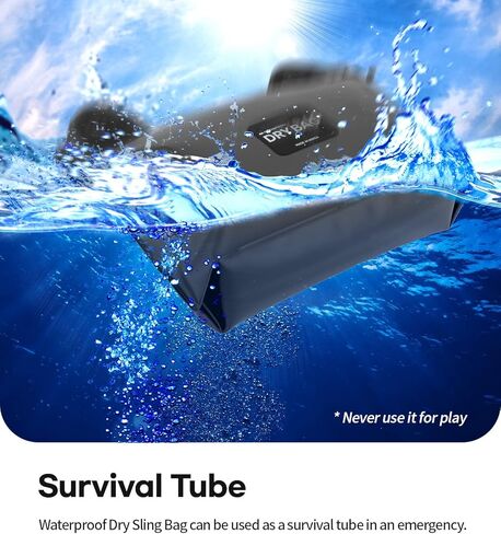 GOOSPERY Waterproof Floating Pouch Dry Bag with Adjustable Crossbody Strap, Floating Pouch for Water Activity, Snorkeling, Swimming, Kayaking - Black in Saudi Arabia