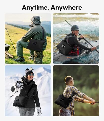 GOOSPERY Waterproof Floating Pouch Dry Bag with Adjustable Crossbody Strap, Floating Pouch for Water Activity, Snorkeling, Swimming, Kayaking - Black in Saudi Arabia