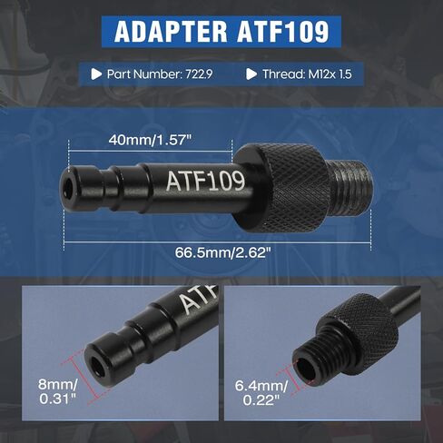 أداة تعبئة زيت ناقل الحركة المعدني - MOTOCOCHE 4 قطع أداة تغيير زيت قضيب معدني محول تصريف زيت ناقل الحركة (ATF109) متوافق مع مرسيدس بنز 725.0 9 سرعات مع حافظة in Kuwait