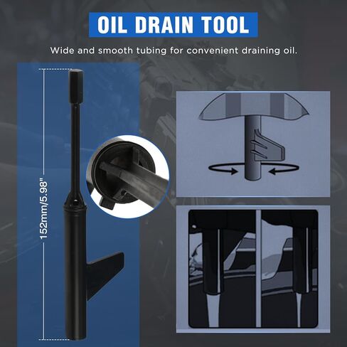 أداة تعبئة زيت ناقل الحركة المعدني - MOTOCOCHE 4 قطع أداة تغيير زيت قضيب معدني محول تصريف زيت ناقل الحركة (ATF109) متوافق مع مرسيدس بنز 725.0 9 سرعات مع حافظة in Kuwait