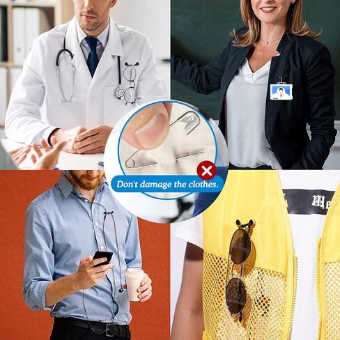 4 عبوات من حامل زجاج العين وحامل شارة الهوية وعلامات الاسم للملابس والنظارات الشمسية وحامل النظارات للقميص للأم والأب in Saudi Arabia