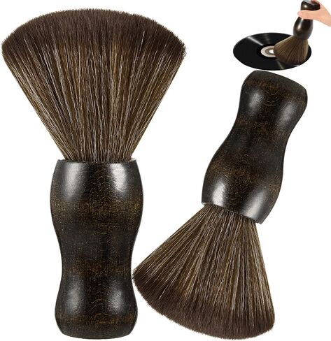 2 Pack Vinyl Turntable Wood Record Cleaning Brushes,Anti-Static Record Brush for Vinyl Albums LP CD Cartridge/Camera Lens/Computer Screen/Keyboard/Character Models in Saudi Arabia