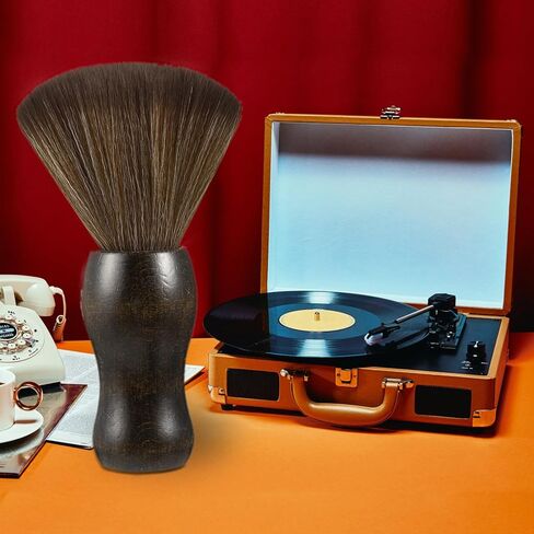 2 Pack Vinyl Turntable Wood Record Cleaning Brushes,Anti-Static Record Brush for Vinyl Albums LP CD Cartridge/Camera Lens/Computer Screen/Keyboard/Character Models in Saudi Arabia