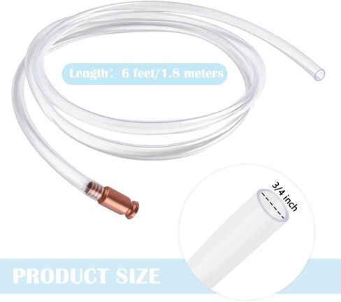 Siphon Hose with Hose Clamp,6Ft x 3/4" Automatic Transfer Gas Siphon Pump,Multi-Purpose Shaker Siphon Kit for Rapid Transporting Liquid in Saudi Arabia