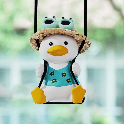 Halloween Rear View Mirror Hanging Accessories of Shaking Duck Car Hanging Ornament Cute Car Accessories for Teens Car Mirror Hanging Accessories Car Pendant Car Charm Hanging Ornament in Saudi Arabia