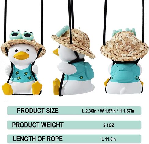 Halloween Rear View Mirror Hanging Accessories of Shaking Duck Car Hanging Ornament Cute Car Accessories for Teens Car Mirror Hanging Accessories Car Pendant Car Charm Hanging Ornament in Saudi Arabia