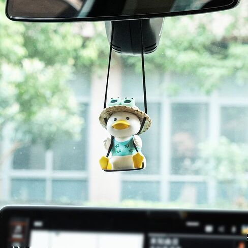 Halloween Rear View Mirror Hanging Accessories of Shaking Duck Car Hanging Ornament Cute Car Accessories for Teens Car Mirror Hanging Accessories Car Pendant Car Charm Hanging Ornament in Saudi Arabia