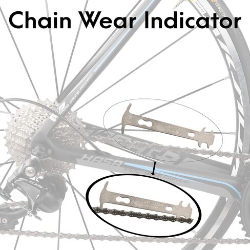 BIKEHAND Bike Bicycle Chain Wear Checker, Quick Master Link Pliers & Chain Breaker Rivet Tool – Professional Chain Tool Kit for Road, Mountain, and Hybrid Bikes in Saudi Arabia