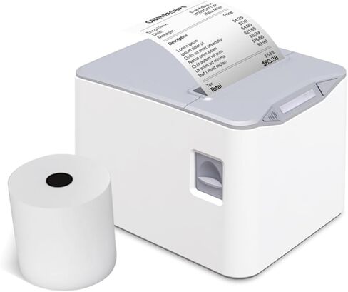 Bisofice Thermal Receipt Printer 80mm Desktop Direct Thermal Printing USB+LAN Connection High Speed with Auto Cutter Large Paper Bin Support ESC/POS for Shipping Business Restaurant in Saudi Arabia