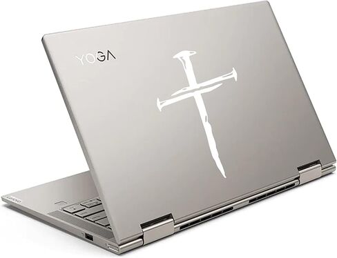 Cross of Nails Decal Sticker | Cars Trucks Vans SUVs Windows Walls Cups Laptops | White| Cross of Nail White) MAZ-427 in Saudi Arabia