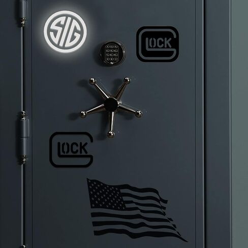 GRITKULTURE Reflective Safe Action Gun Pistol Perfection Vinyl Decal Sticker Bumper Sticker for Car, Truck, Locker, Mailbox, Fridge, Water Bottle, Flask, Laptop, Military Veteran (S in Kuwait
