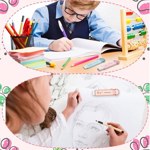 12 Packs Cat Paw Shaped Retractable Pencil Eraser Cute Rubber for Kids Cyan White Orange Pink Erasers Kawaii Eraser Aesthetic Erasers Portable Push Pull Rubber Eraser for Students Office School in Saudi Arabia